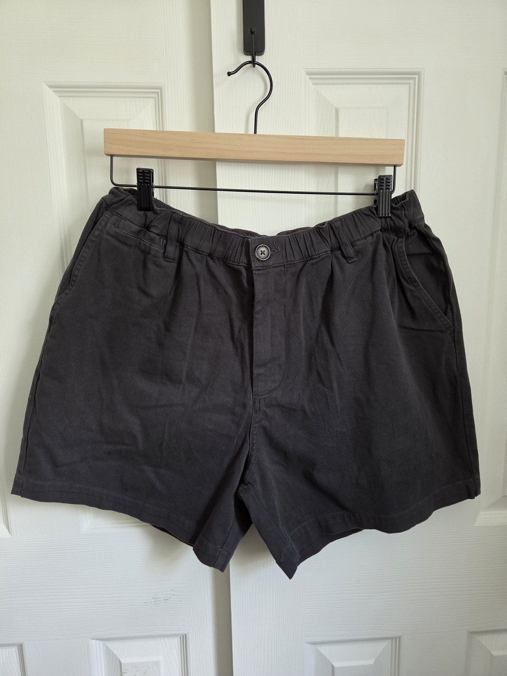 Cove USA Charcoal Grey Cotton Chino Shorts | Men's Waist 36, 5" Inseam